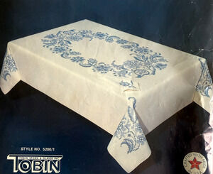 Progress Stamped Tablecloth Royalty 5200/1 Oblong 60" x 104" Cross Stitch Tobin
